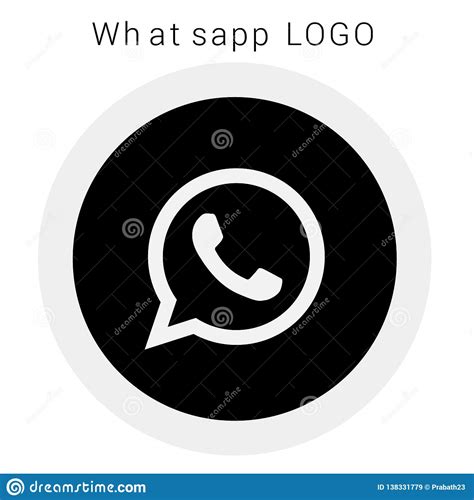 Logo Di Whatsapp Con Larchivio Di Ai Di Vettore Bianco E Nero