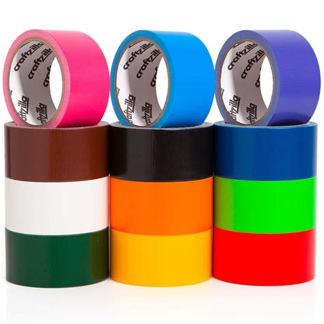 Buy Craftzilla Rainbow Colored Duct Tape — 12 Bright Duct Tape Colors