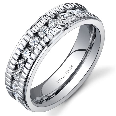 Peora 60mm Womens Wedding Band Ring In Titanium
