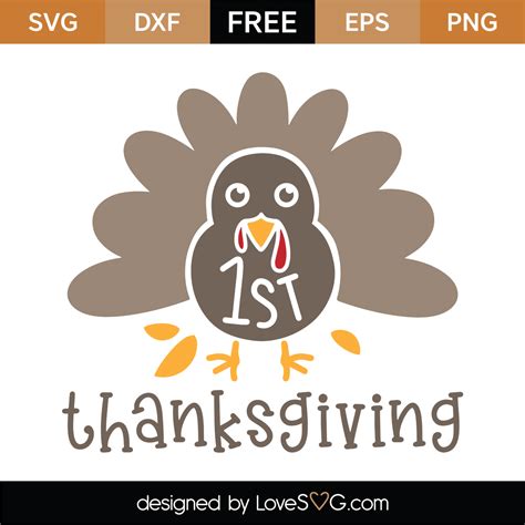 Free 1st Thanksgiving Svg Cut File