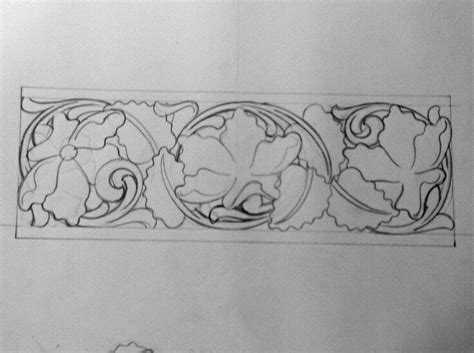 Flower pattern | Leather tooling patterns, Leather working patterns