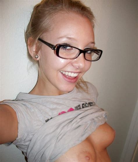 Cute Blonde In Glasses Porn Pic
