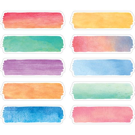 Watercolor Labels Tcr20873 Teacher Created Resources