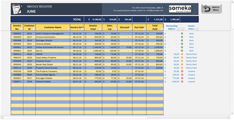 Invoice Tracker Template Free Free Printable Templates