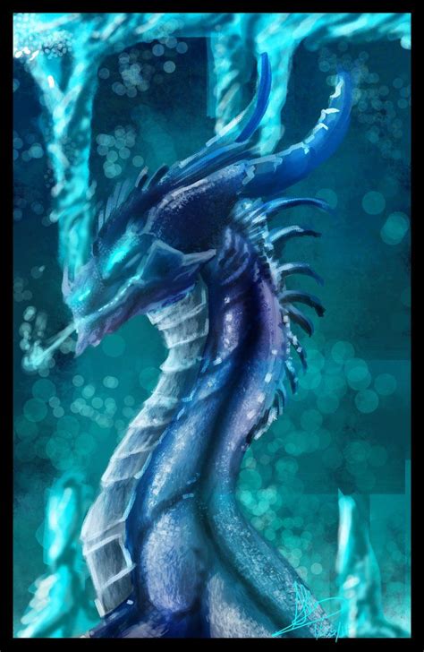 Ice Dragon Speedpainting By Dark Spine Dragon On Deviantart Ice