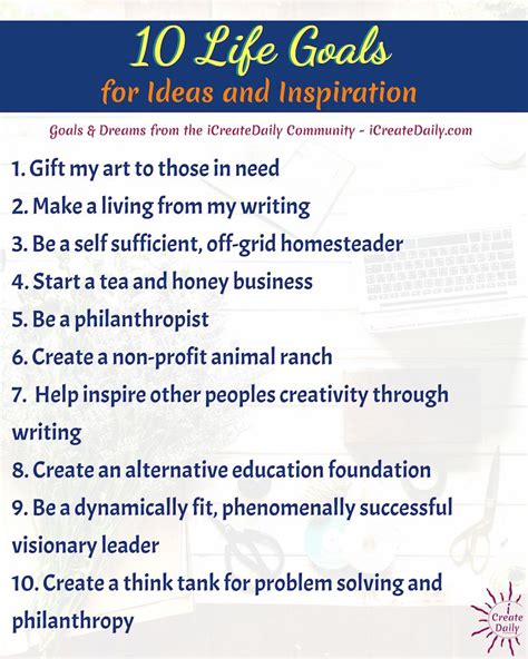 100 Life Goals List For Ideas And Inspiration Goals Habits
