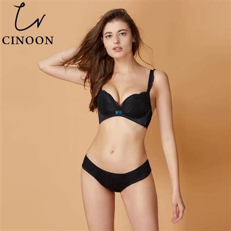 Cinoon Sexy Lingerie Deep V Underwear Push Up Bra Sets Floral Lace Women Intimates Comfortable