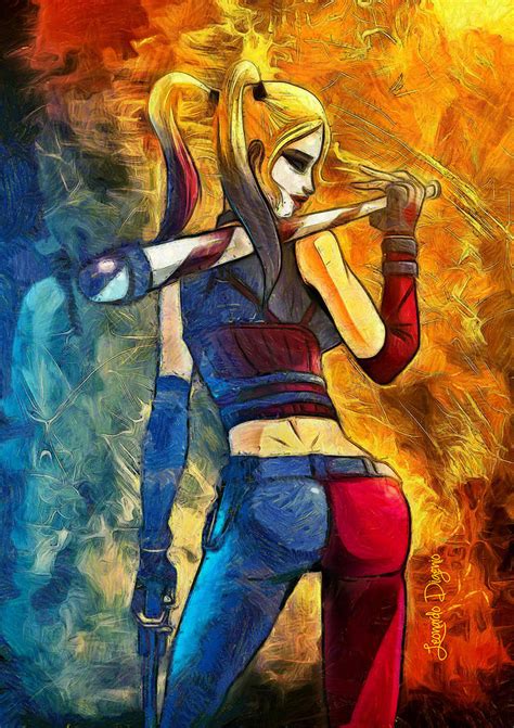 Harley Quinn Spicy Van Gogh Style Pa2 Painting By Leonardo