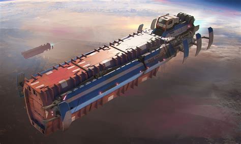 Artstation Space Truckin Gavin Manners Starship Concept Concept