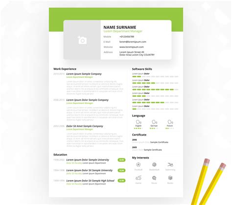 Creative Resume Template Psd Download Psd