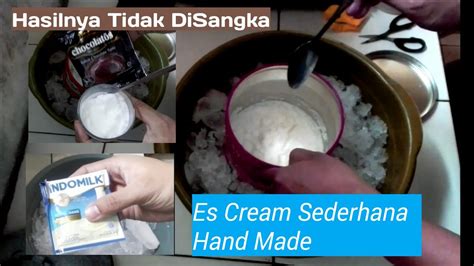 Membuat Es Cream Mudah Sederhana Tanpa Kulkas Indo Milk Kental Manis Cocolatos YouTube