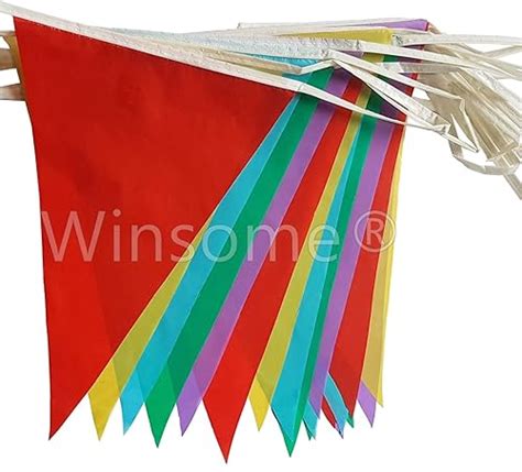 Pastel Rainbow Coloured Bunting Banner 15 Flags For Guaranteed Stylish