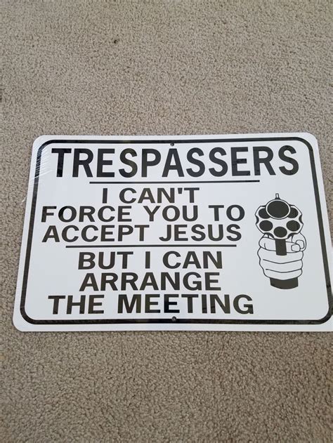 Funny No Trespassing Outdoor Metal Sign On Mercari Funny Warning