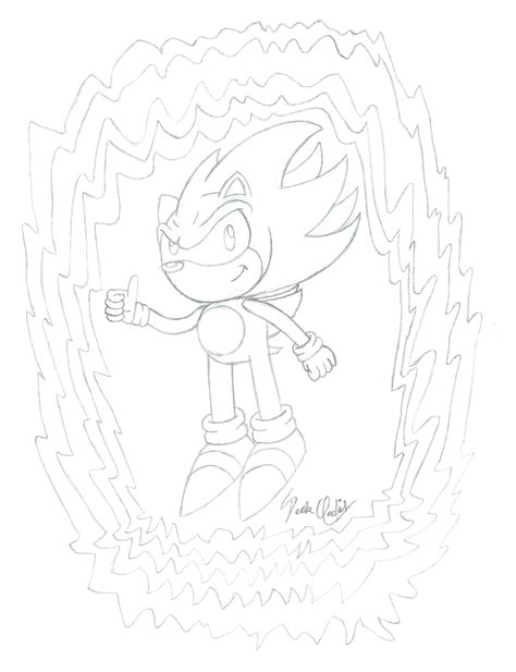 Hyper Sonic Sketch By Firebirdphoenix87 On Deviantart