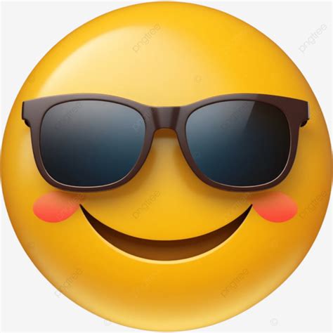 Emoji De Cara Sonriente Con Gafas De Sol Png Dibujos Ilustración