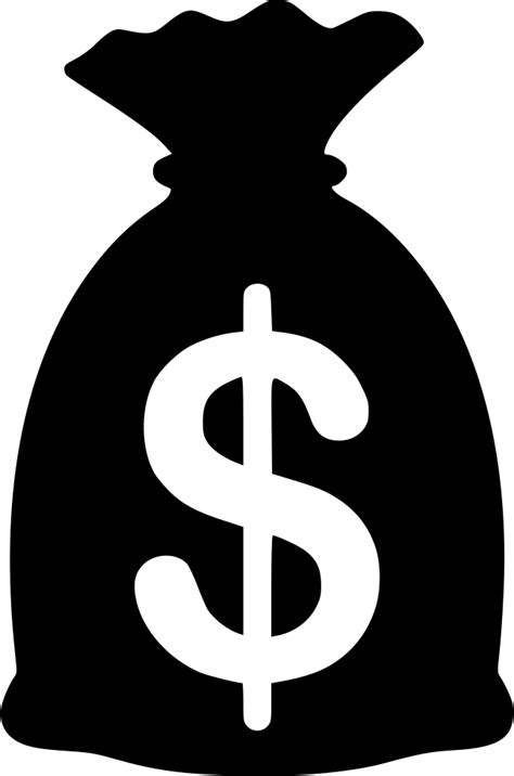 This png image was uploaded black and white drawing. Money Bag Svg Png Icon Free Download (#452625 ...