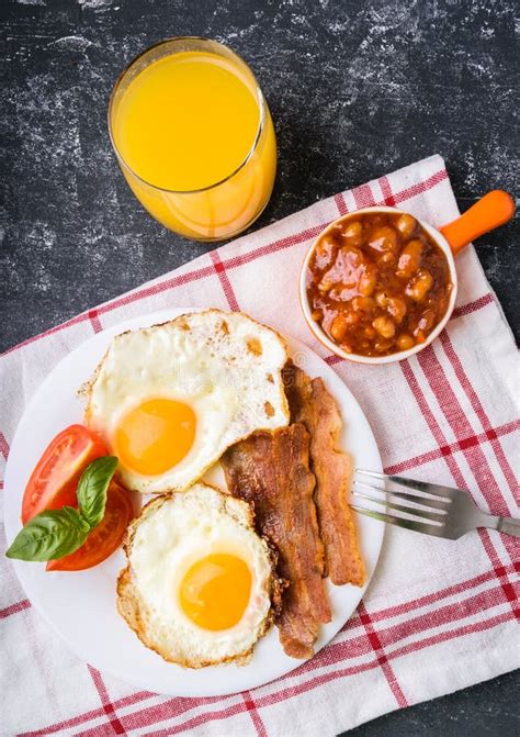 English Breakfast Bacon Eggs Stock Photo Image Of Meat Food