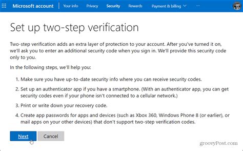 How To Enable Two Factor Authentication 2fa On Your Microsoft Account