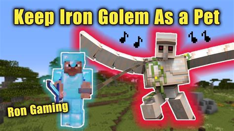 A wolf, a llama, and an iron golem. Catch Iron Golem As a Pet! | Ron Gaming Live Stream ...
