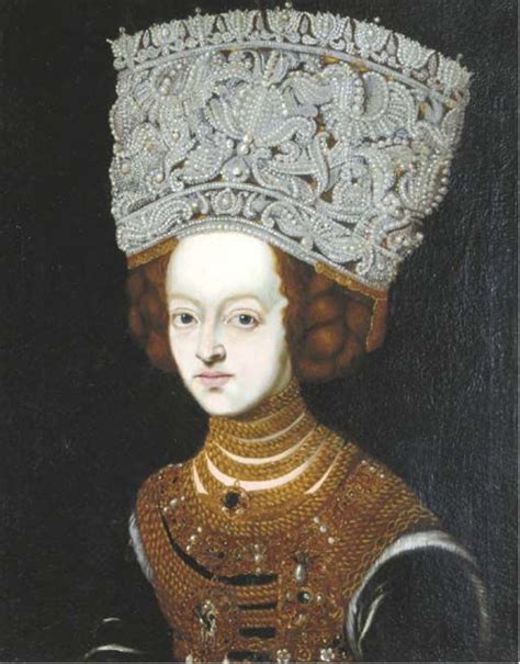 Spanish School 17th Century Portrait Of A Lady With An Elaborate