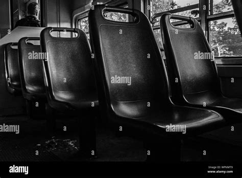 Empty Interior Bus Black And White Stock Photos And Images Alamy