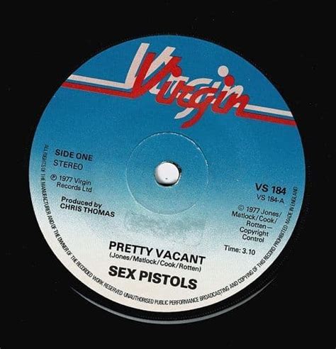 Sex Pistols Pretty Vacant Vinyl Record 7 Inch Virgin 1977