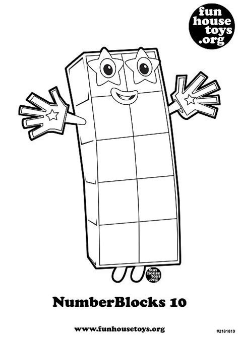 numberblocks  printable coloring page coloring pages fun