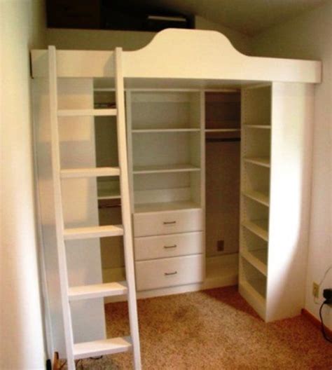 Loft Beds With Closets Underneath Bed In Closet Remodel Bedroom