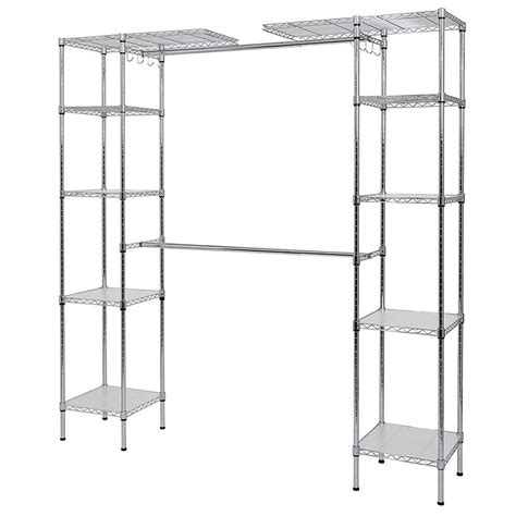 Finding the best closet organizer depends on your needs and the space you have in your room and also the size bulk of your clothes and accessories. Muscle Rack 14 in. D x 55 in. W x 72 in. H Chrome Wire 10 ...