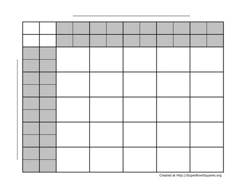 The history of the college football bowl schedule began with the rose bowl. Printable Football Squares Grids and Templates | Super Bowl Squares