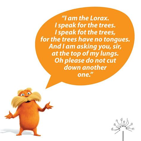 “i Am The Lorax I Speak For The Trees I Speak Fot The Trees For The Trees Have No Tongues