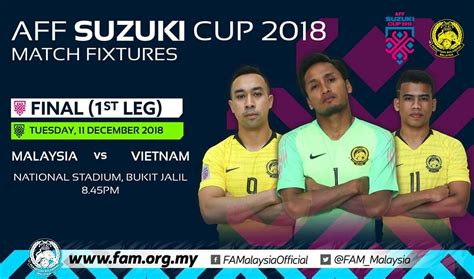 Malam ini pasukan harimau malaya akan bertemu thailand. Live Streaming Malaysia vs Vietnam 11.12.2018 Final Piala ...