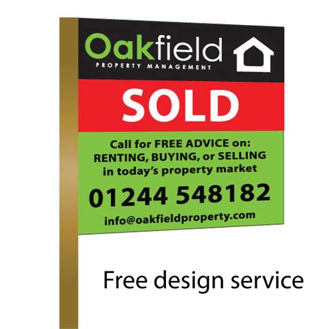House Or Flat Sold Sign Cestrian Signs