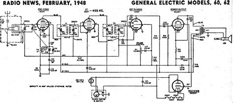 General Electric Models 60 62 Schematic And Parts List February 1948