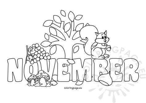 November coloring sheet printable | Coloring Page