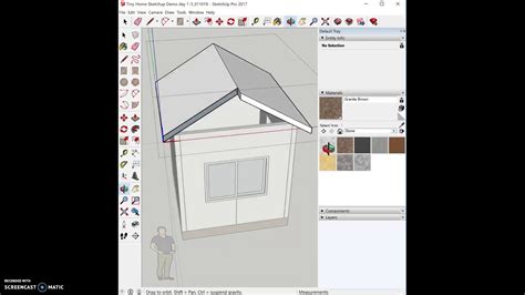 Creating Gable Roof In Sketchup Youtube