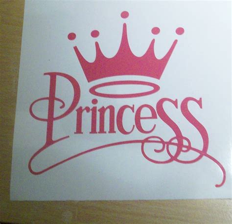 Custom Princess Crown Monogram Vinyl Decal Custom Car