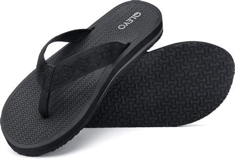 buy qleyo woman s flip flops comfort foam slippers wide width thong sandals for summer beach