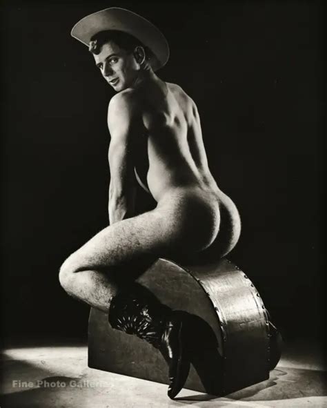 S Bruce Bellas Of L A Vintage Male Nude Man In Cowboy Boots Photo Art X Picclick