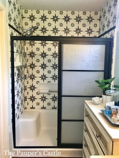 Don T Replace Restyle Your Old Shower Doors With Paint And Trim The