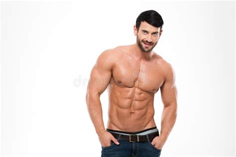 Handsome Athletic Man With Naked Torso Stock Photo Image Of Looking