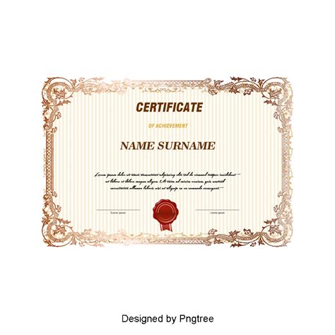 Vector European Certificate Certificate Vector Certificate Honor