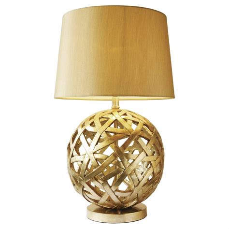 Antique Gold Globe Table Lamp Lightbox
