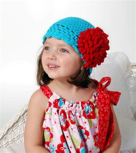 Crochet Hat Pattern With Fluffy Crochet Flower Combo Roaring Etsy