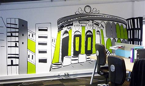 Southern Office Interiors Abstract Building Mural Experienced Mural