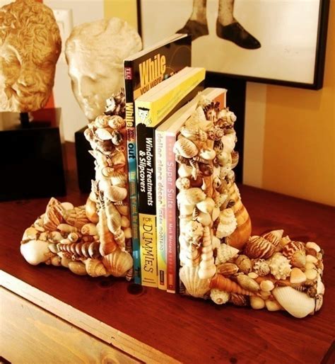 Seashell Encrusted Bookends · Extract From The Big Ass Book Of Crafts