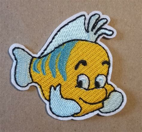 Flounder The Little Mermaid Embroidered Iron On Patch