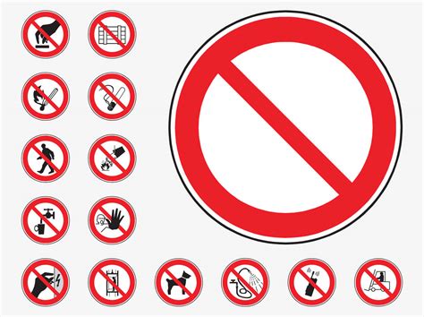 Prohibition Signs Vector Art Graphics Freevector Com