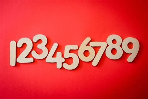 Red Background 123456789 Text Overlay Count Counting Graphic