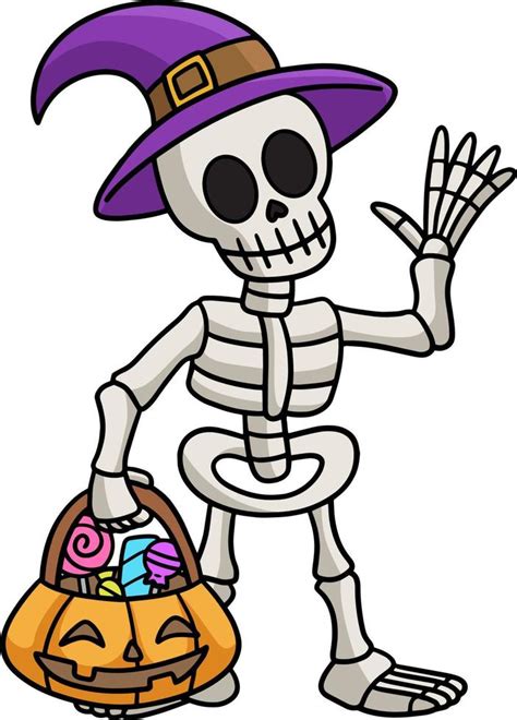 Skeleton Halloween Cartoon Colored Clipart 8823016 Vector Art At Vecteezy